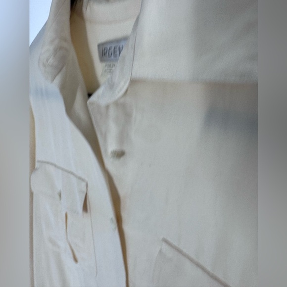 Vintage 1990s 100% silk ivory cream soft shirt dress. Argenti - Picture 4 of 4